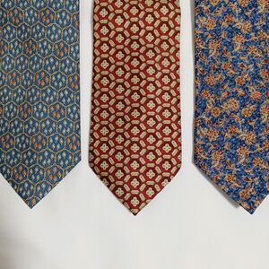 Lot Of 3 Silk Neckties Metropolitan Museum Of Art 3.5" X 58"